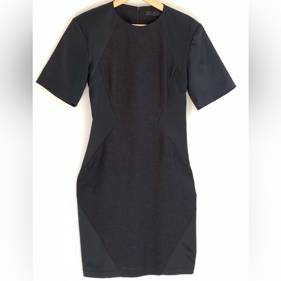 Sally Lapointe black midi dress .Size 6 .Pencil Dress new  with tag . - Picture 2 of 10